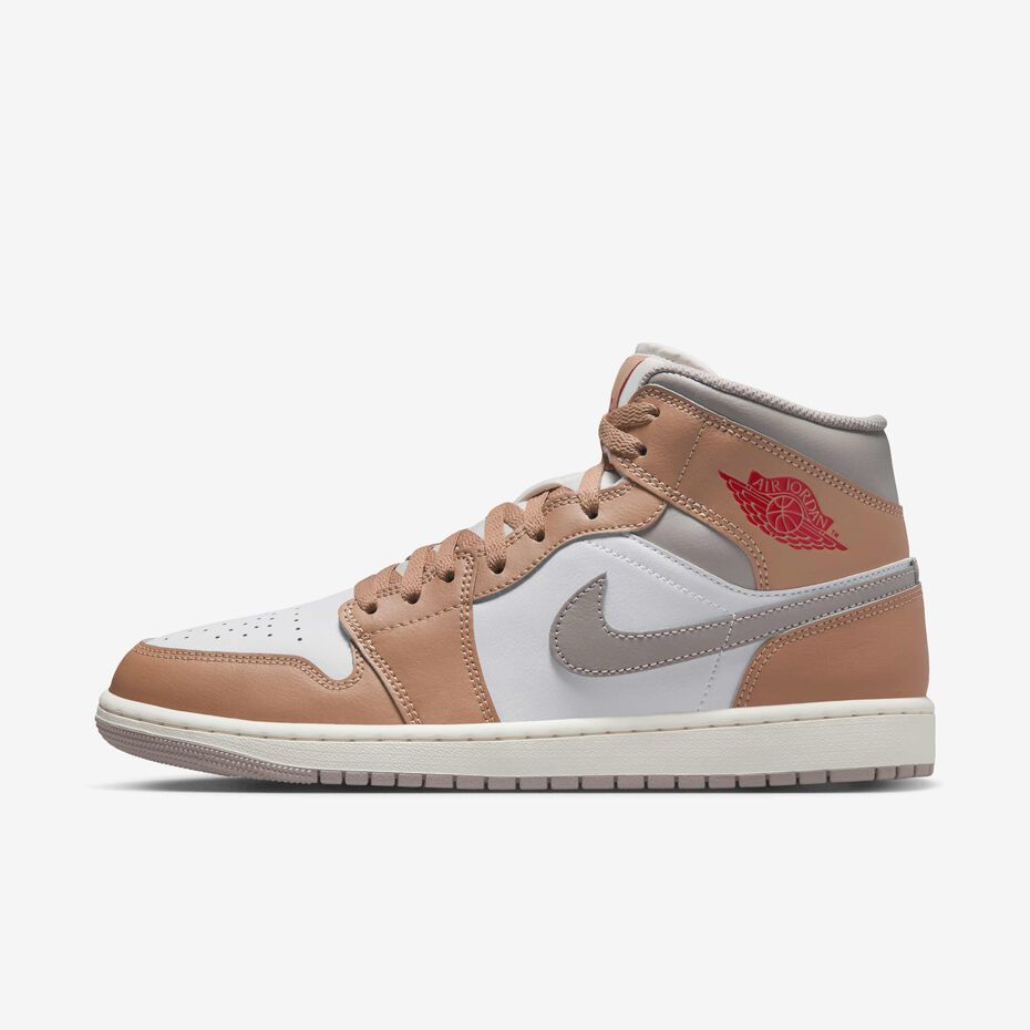 کتونی جردن وان نیم ساق کرم  Jordan 1 Mid Rattan   DQ8426-2000