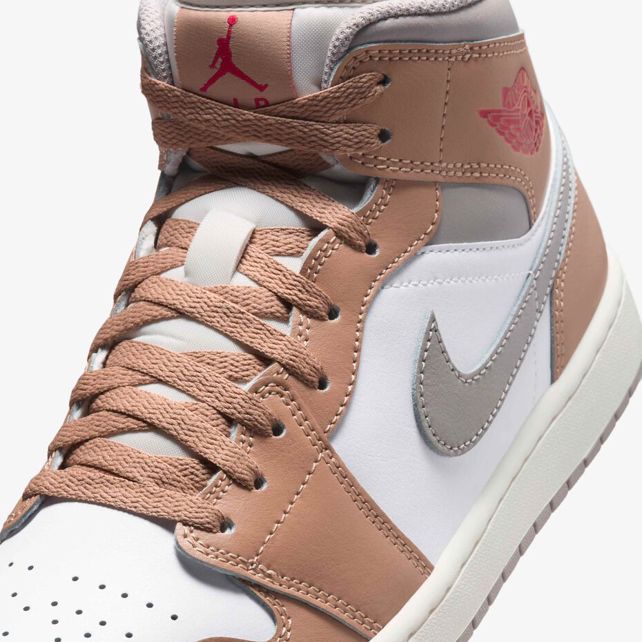 کتونی جردن وان نیم ساق کرم  Jordan 1 Mid Rattan   DQ8426-2004